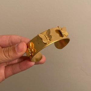 Butterfly gold cuff